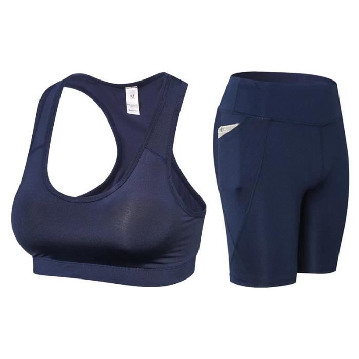 Ensemble short top sport femme