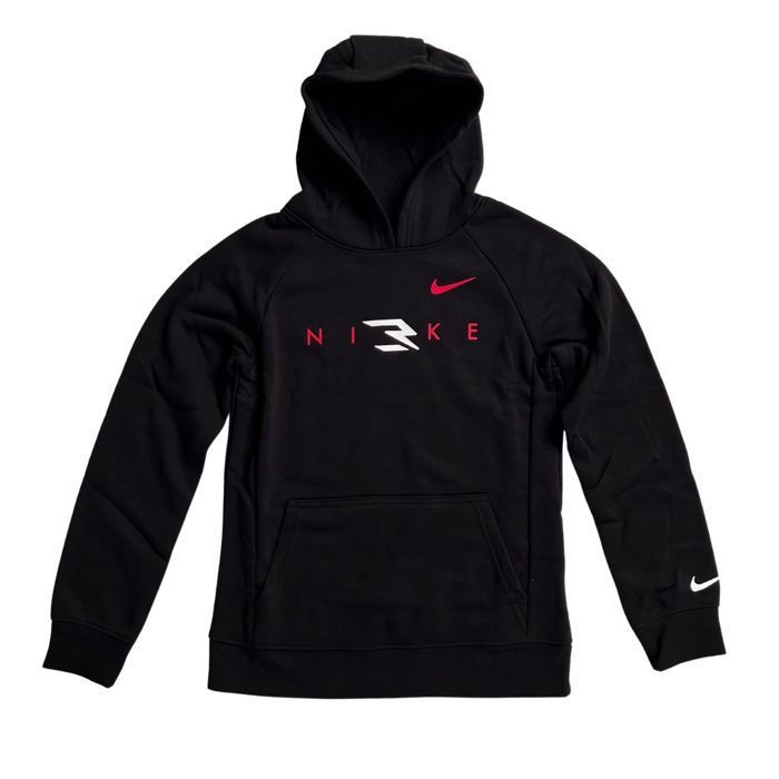 Sweat à Capuche Enfant Nike 3Brand Noir Manches Longues Col