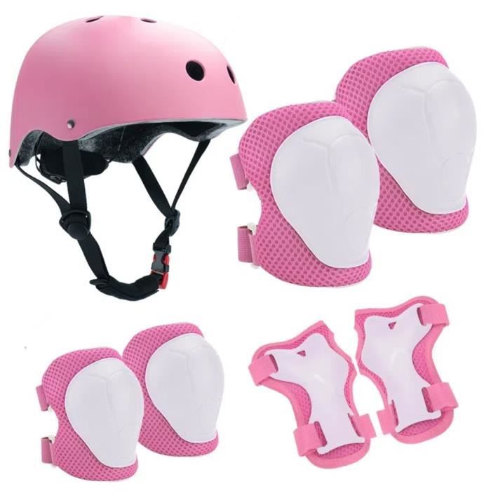 Kit Protection 6 En 1 Enfant & Adulte – Genouillères, Coudières, Protège-Poignets Pour Vélo, Trottinette, Roller, Skate