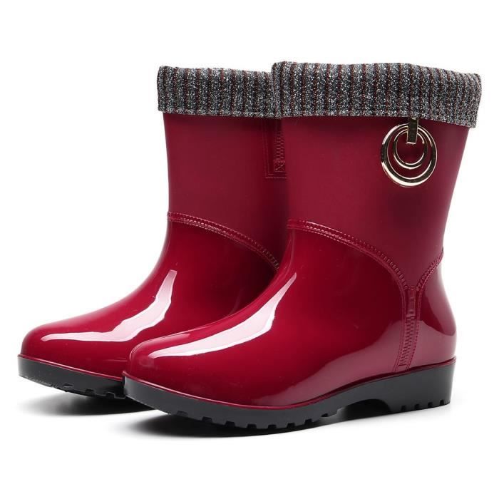 botte de pluie chaude femme