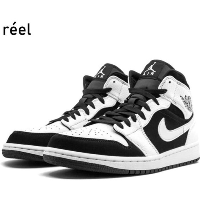 Air Jordan 1 Mid“White-Black”554724-113 Blanc - Cdiscount Chaussures Air Jordan 1 Mid“White-Black”554724-113 Blanc - Cdiscount Chaussures