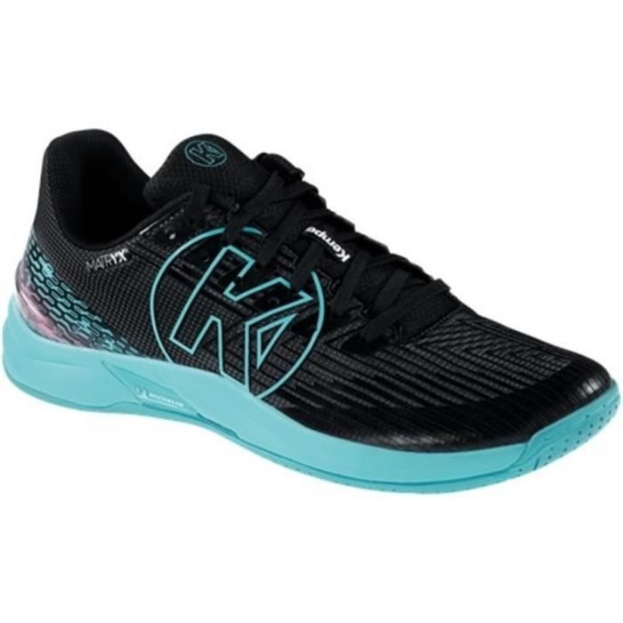 Chaussures de handball - KEMPA - Attack Two 2.0 - Noir/Bleu Aqua - Taille 44 5 - Matériau respirant