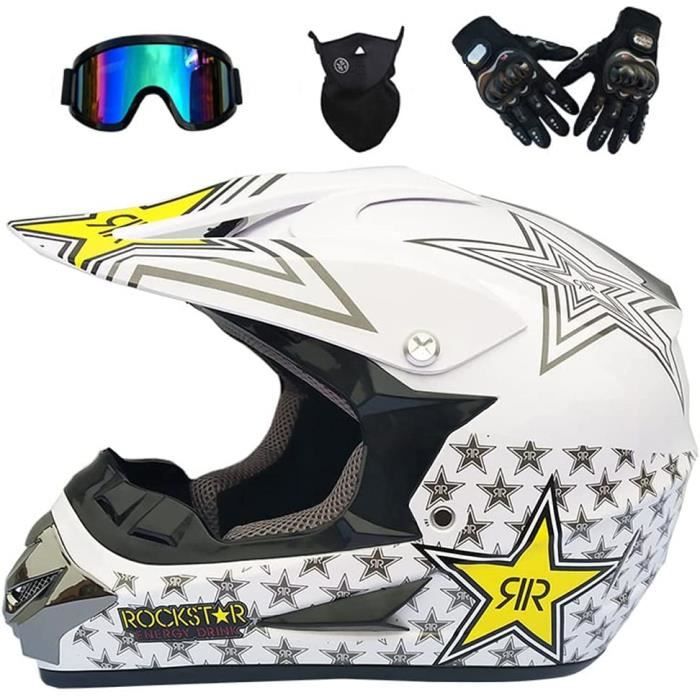 Casque Motocross Intégral Unisexe - Homologué DOT, Avec Lunettes, Gants Et Masque, Tailles S à XL - 2