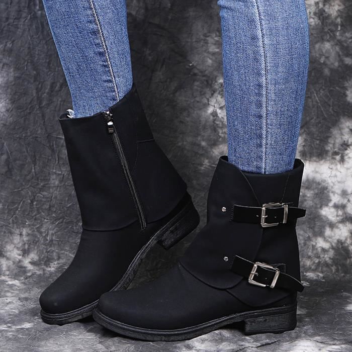 bottines noires fermeture eclair