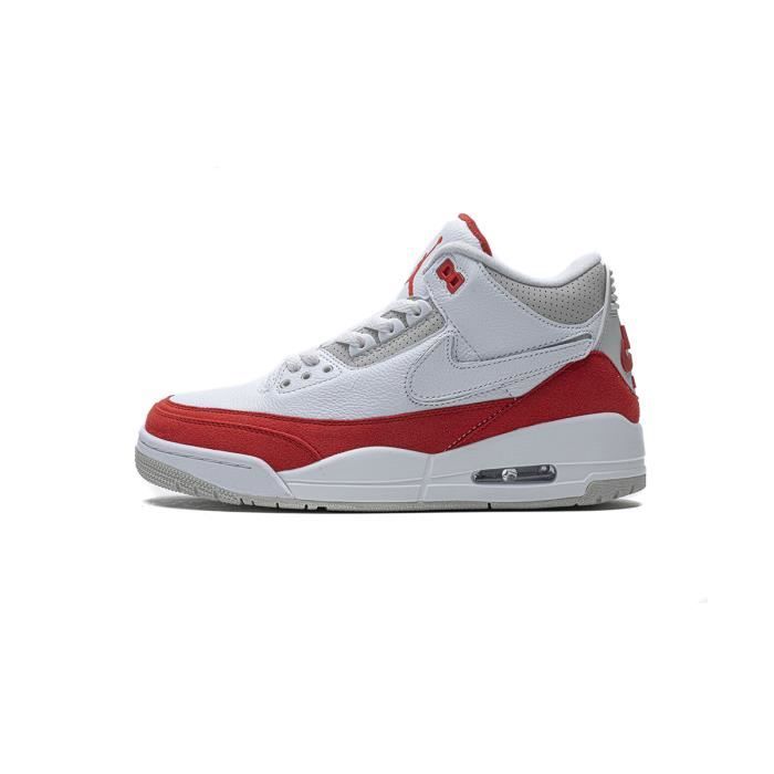 Basket NIKEs AIr Jordan 3 Retro Haut Gang AJ 3 TxT Chaussures de Running  Femme homme Blanc Rouge - Cdiscount Sport