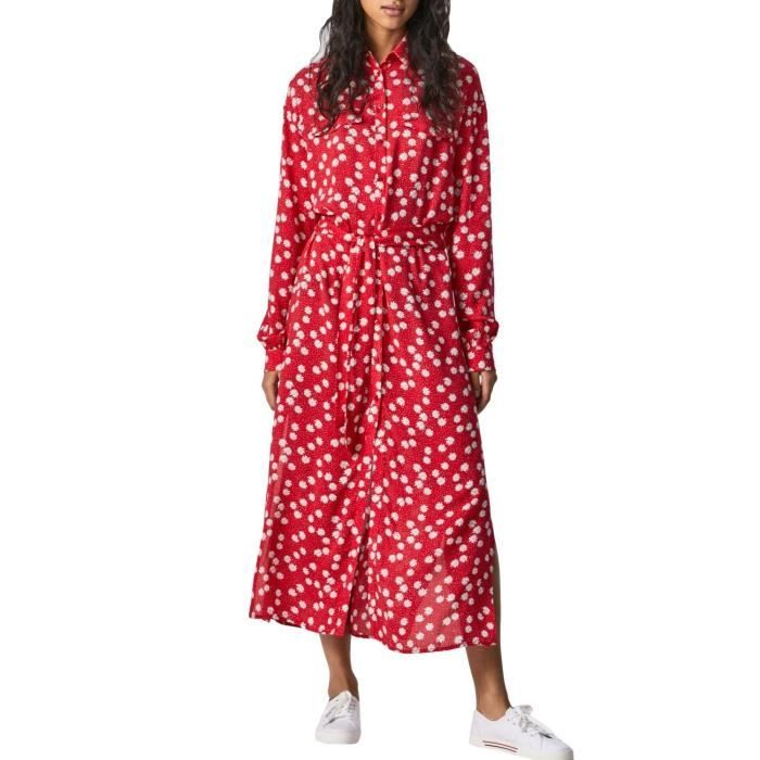Robe longue pepe jeans femme outlet