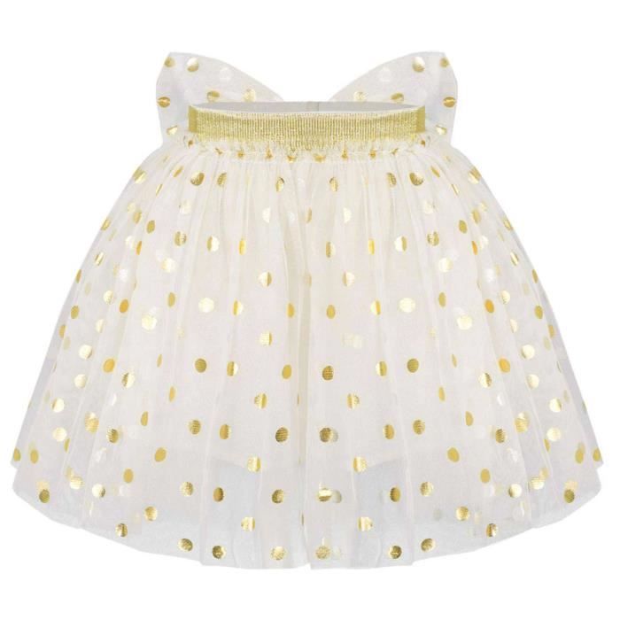 Inhzoy Tutu Jupe Fille Enfant Elastique Jupe Danse Classique Ballet Brillant Points Jupe Soiree Ceremonie Fete Anniversaire 1 8 Ans Beige Cdiscount Pret a Porter