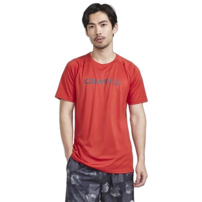 T-shirt de Running Homme Craft Core Essence Logo - Tide - Taille L - Couleur Orange T-shirt de Running Homme Craft Core Essence Logo - Tide - Taille L - Couleur Orange