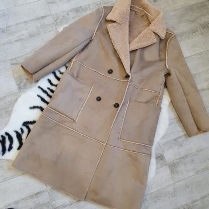 Manteau fausse sales peau de mouton