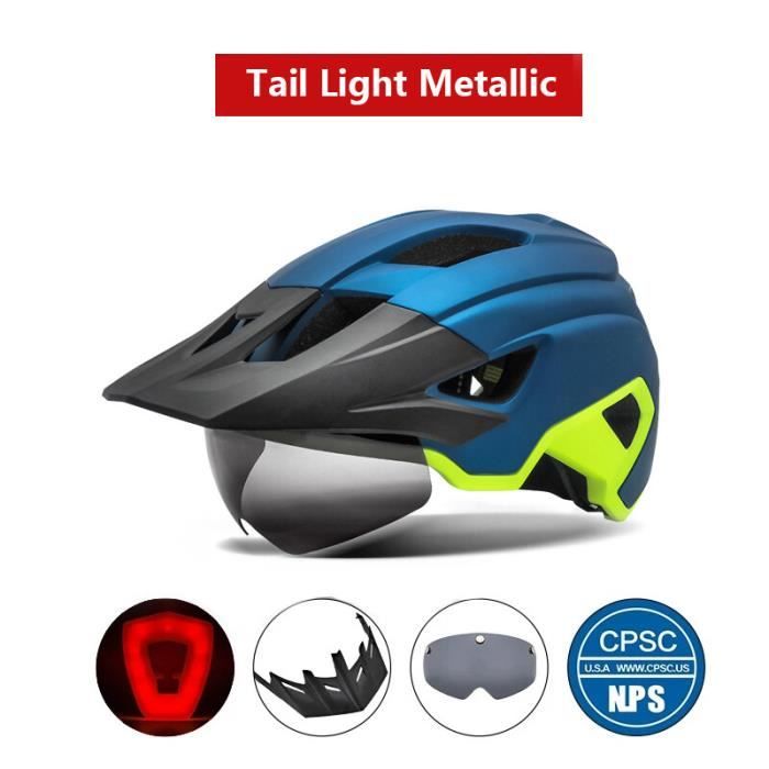 ZQLALA Casque Vélo Réglable Avec Lumière LED USB - Casque Trottinette VTT Homme Femme