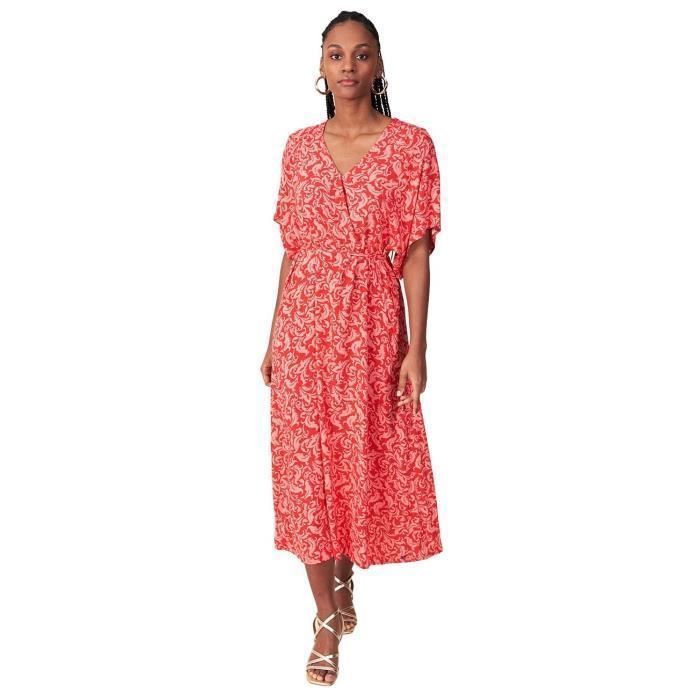 Robe femme Les Petites Bombes Destinée - print rouge duchesse - S