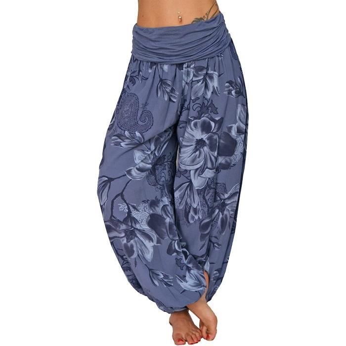 Pantalon Femme Été 3/4 Léger - Coupe Large Élastique, Confortable - Pour Loisirs, Plage, Ville - Uni Couleur - 2