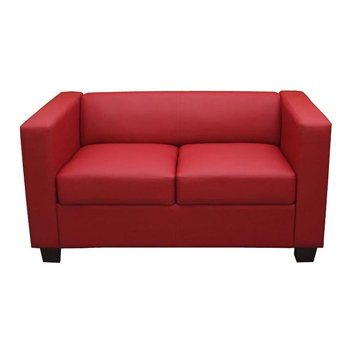 Canapé / sofa Lille 2 places - simili-cuir rouge Canapé / sofa Lille 2 places - simili-cuir rouge