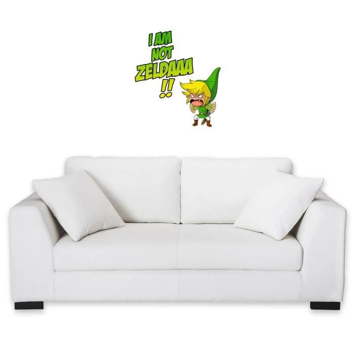 Sticker Mural 55 Cm Jeux Video Parodie Link De Zelda Traduction Anglais Stickers Deco Haute Qualite 766 Achat Vente Stickers Cdiscount