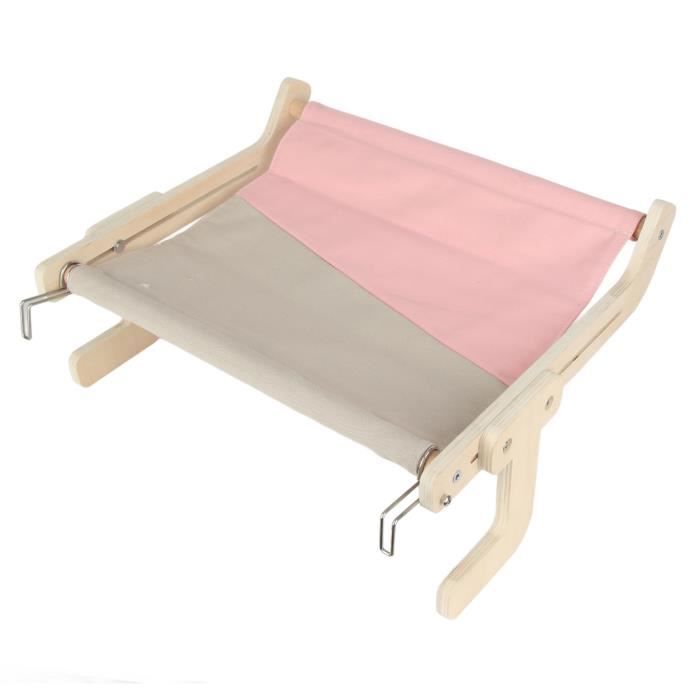 Meilleurs prix pour Lit hamac pour chat - OMABETA - Cadre en bois - Conception suspendue - Grand espace - Rose