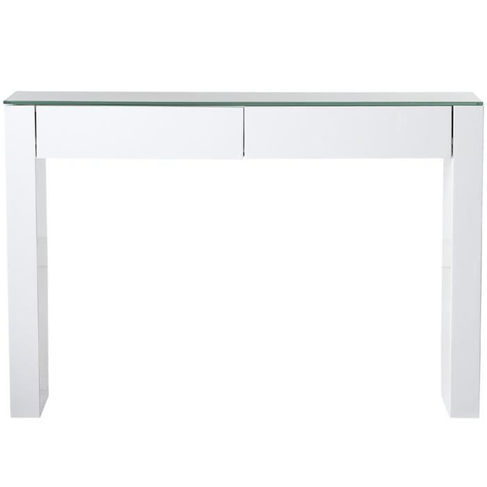 Console Blanche Tom L 110 X P 30 X H 73 8 Cm Achat Vente