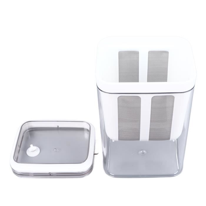 Passoire à Yaourt Avec Maille Extra Fine, Filtre à Fromage Transparent En Plastique 1100 Ml, Séparateur De Lait De Yaourt Fait Maison Pour Lait De Soja, Fromage, Protéine De Lactosérum