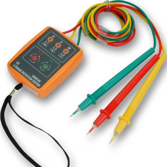 3 Phase Sequence Ouvrir Indicateur de rotation Tester Checker machine ...