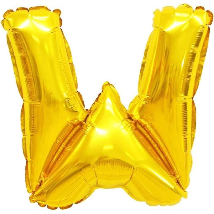 Ballon Gonflable Lettre S Doré 40 Cm - Pour Air Ou Hélium (à Partir De 80 Cm) - Film Brillant - Idée Décoration Fête, Anniversaire