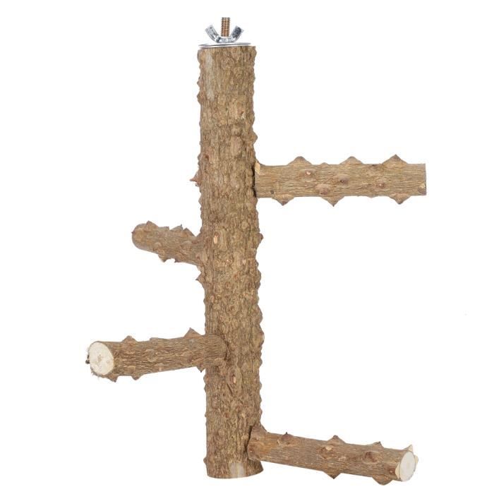 Comparer les prix de Perchoir pour oiseaux - Shipenophy - Tige debout en bois - 25cm/35cm - Pour perroquets - Intérieur