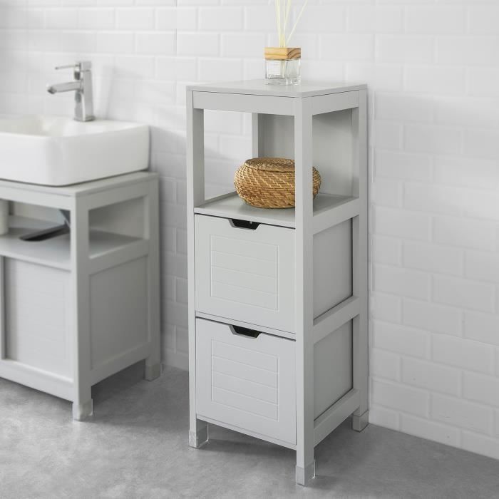 Sobuy Frg127 Hg Meuble Demi Colonne Meuble Bas De Salle De Bain