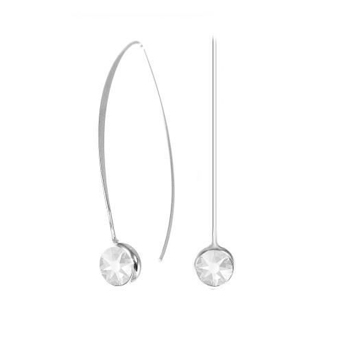 Boucles doreilles - So Charm - Point de lumière - Cristal Swarovski - Plaquage rhodium - 5cm de long Boucles doreilles - So Charm - Point de lumière - Cristal Swarovski - Plaquage rhodium - 5cm de long