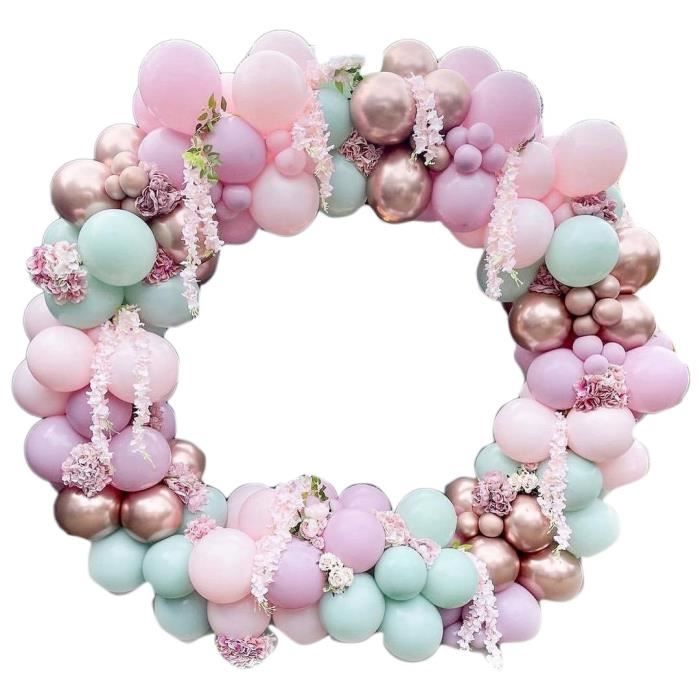 Guirlande Champagne Étoile&Cercle Pink Blume - 16m - Pour Fête, Anniversaire, Mariage, Noël