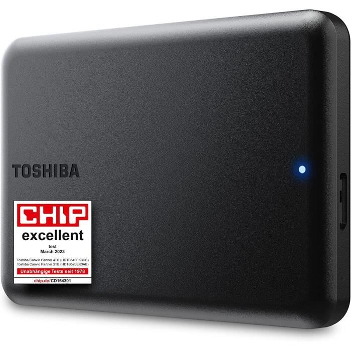 Toshiba Canvio Partner 1To Portable 2.5" HDD externe, USB 3.2 Gen 1, compatible Mac et Windows
