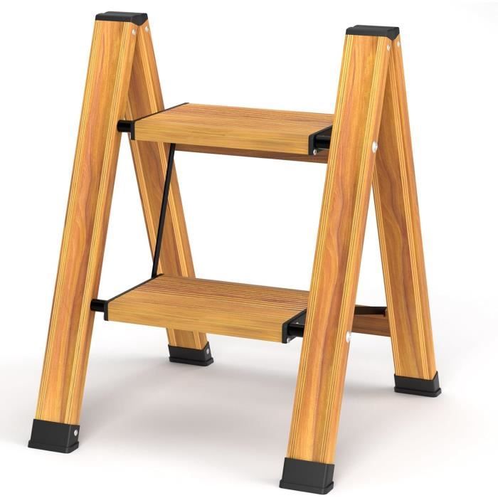 VEVOR Marchepied 1 Marche Capacite 150 Kg Marche Pied En Acier 3 Hauteurs Reglables Avec Poignee Tabouret Antiderapant Portable Pour Tout-petits, Adultes, Bureau, Camping-cars, Salles De Bains, Maison