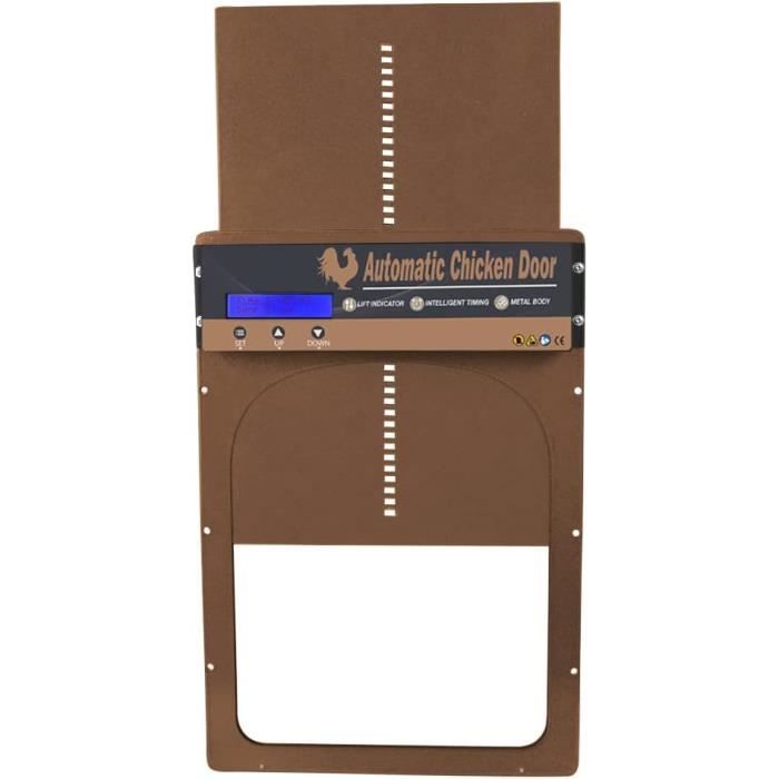 Porte Automatique Pour Poulailler – Ouverture Horizontale USB – Minuterie Programmable – Protection Anti-prédateurs