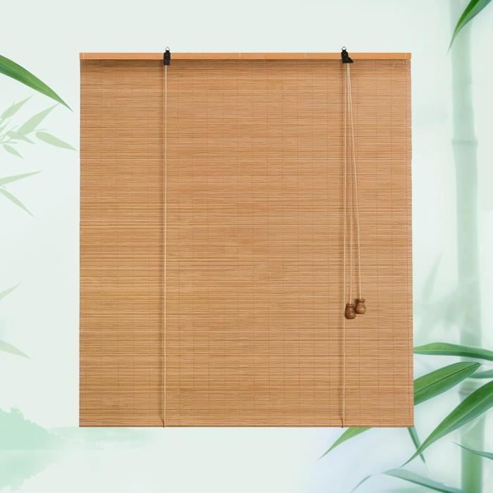 Store Enrouleur En Bambou Naturel Pour Extérieur/intérieur - Pare-soleil, Occultant, Personnalisable Largeur/hauteur