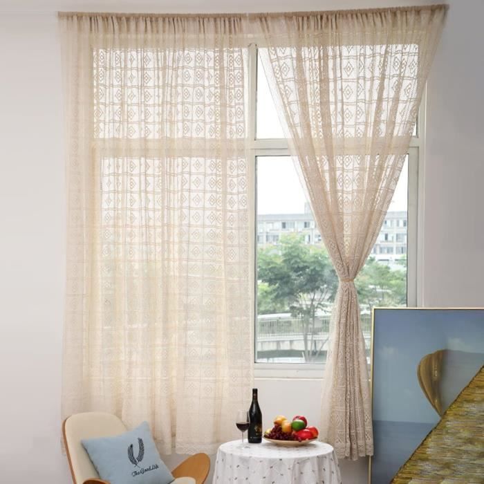 Rideau De Fenêtre En Voile étoilé Argenté - 100 X 270 Cm, Polyester, Rose, Pour Chambre Enfant Ou Salon - 8