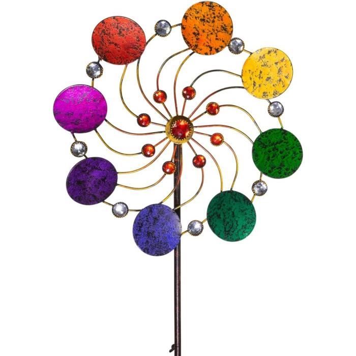 Roestvrijstalen Windgong Rainbow, Licht Draaiend Windmobiel In Heldere Kleuren Inclusief Ophangsysteem Aantrekkelijke Decoratie Voor Aan Het Raam Of In De Tuin Rainbow Circle 150 Mm