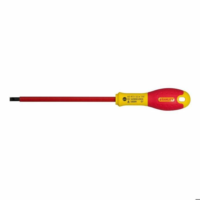 Tournevis STANLEY FATMAX isolé 1000 V Electricien Embout plat Sécurité 1000 volts