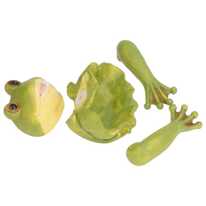 Figurine Grenouille Décorative En Résine - 10x10cm - Décoration Intérieure Et Extérieure Réaliste