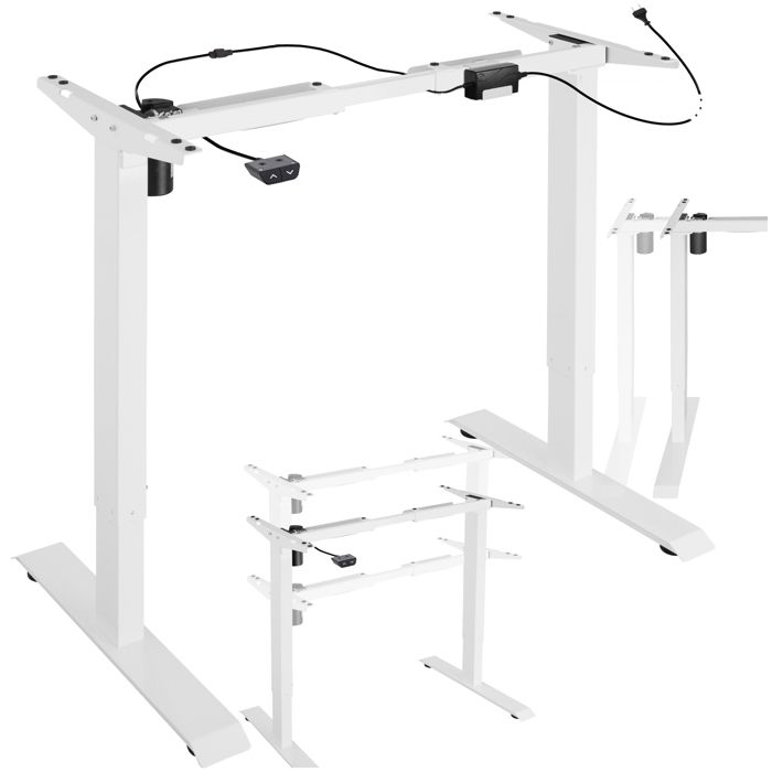 Tectake Bureau Assis Debout Pied De Bureau Electrique Reglable Moteur 25w 121 Cm X 65 Cm X 121 Cm En Acier Blanc Achat Vente Bureau Tectake 403002 Soldes Sur Cdiscount Des Le 20 Janvier Cdiscount