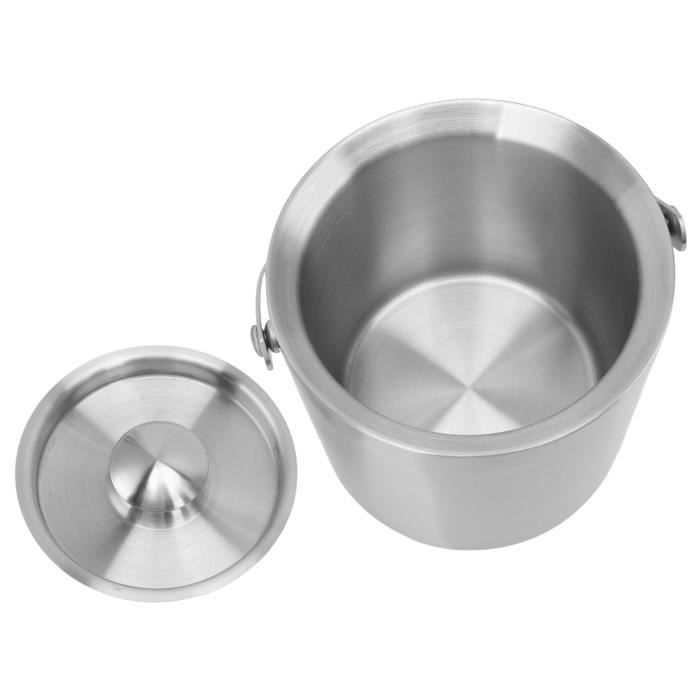 Seau à Glaçons Double Paroi Vin Bouquet – Refroidisseur Bouteille 1 Vin – Transparent 24x13,5x13 Cm – Garde Frais Longtemps