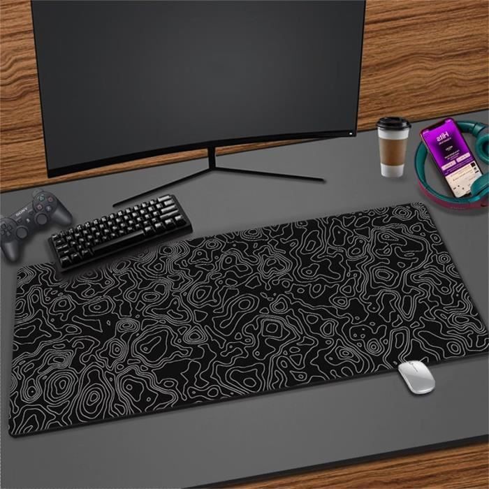 Jadin Tapis De Souris XXL 900x400 - Grand Tapis Gaer Antidérapant, Liquid Design Pour Sous
