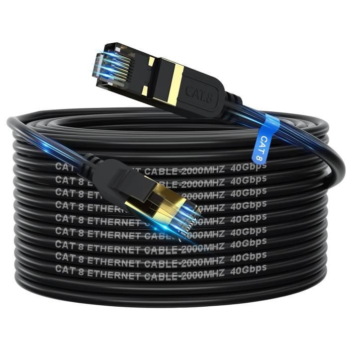 Câble Internet De By Qubix - 1 Mètre - Noir - Câble Ethernet CAT6 - Câble RJ45 UTP