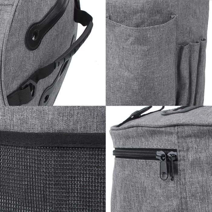 Sac De Rangement Portable Pour Tricot - Organisateur De Fil, Fourre-tout Bleu Avec Housse Et Bandoulière