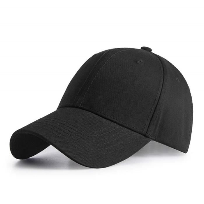 Comparer les prix de Casquette de Baseball réglable Golf Hat Motorcycle Trucker Cap Strapback Cap pour Homme Femme-noir