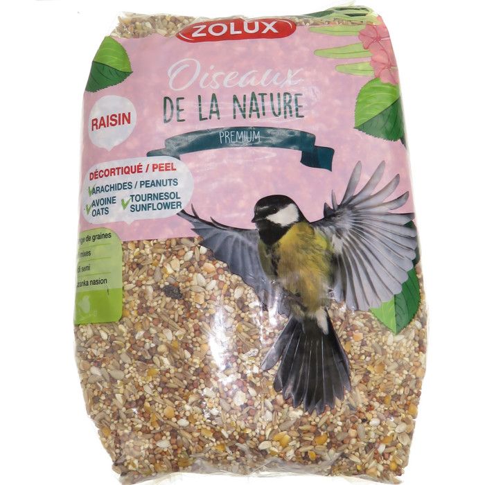 Graines mélange premium décortiqué 2.5 kg pour oiseaux - zolux Graines mélange premium décortiqué 2.5 kg pour oiseaux - zolux