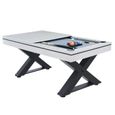 Texas - Table multi-jeux en bois blanc ping-pong et billard-1