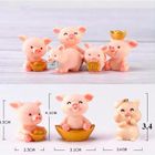 JRJRN 60 Mini Cochon Résine, Figurines De Cochon Miniatures Lumineux, Mini Figurine Cochon 6 Couleurs, Colorés Cochon Miniature pour Jardin Miniaturse