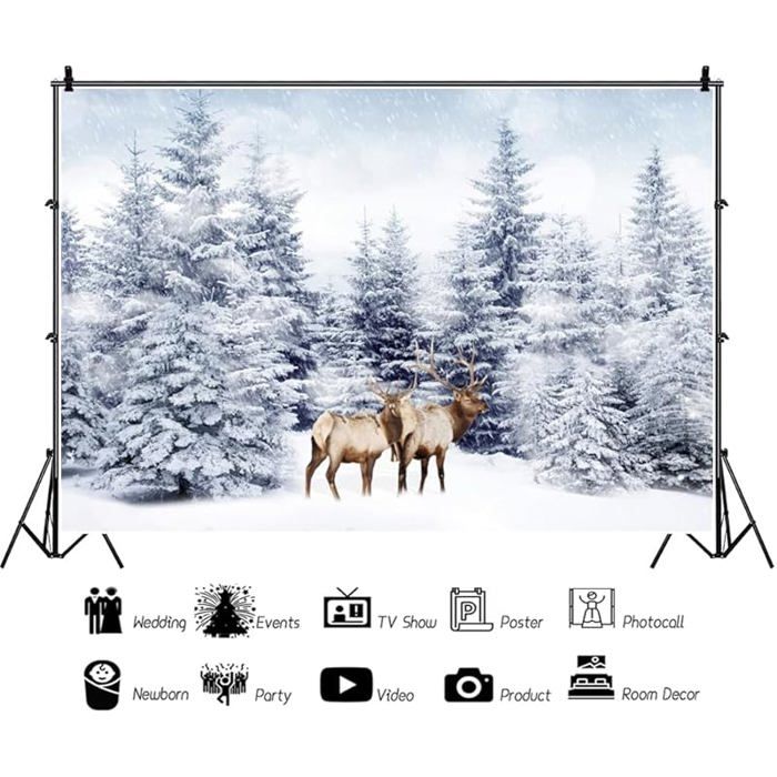 MIRRORANG Toile De Fond 1,5x1m Neiger Montagne Paysage - Vinyle Pour Photographie, Douche De Bébé Et Studio