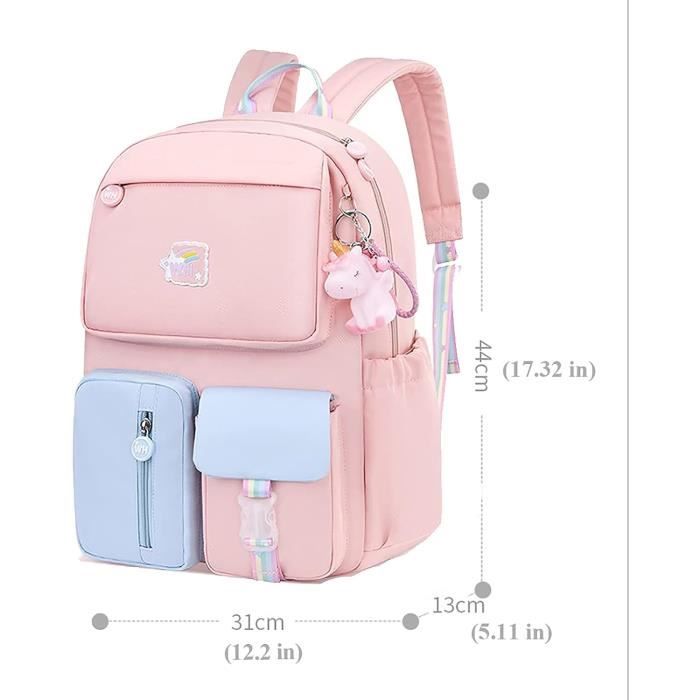 Ado Fille Cole Cartable Pour Fille Lycée Sac à Dos Kawaii Fille