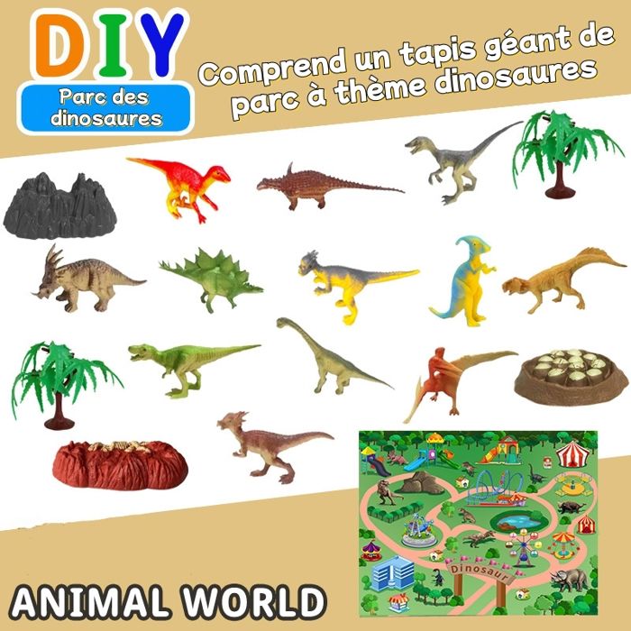 Voiture Dinosaure Enfant - HOMYL - Tricératops verts - Jouet éducatif à
