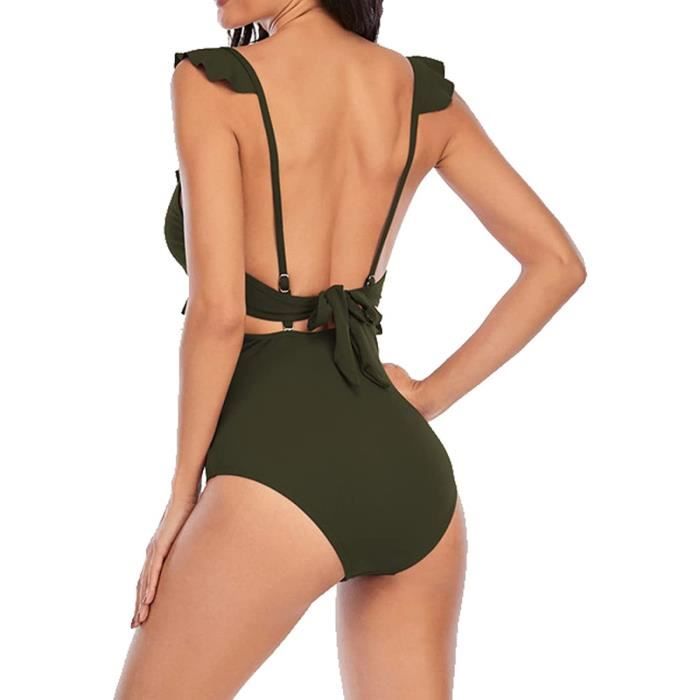 Maillot de bain gainant online 2 pièces taille haute