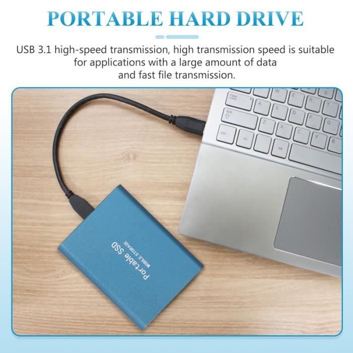Disque dur externe SSD portable pour ordinateur portable de bureau (1pcs)