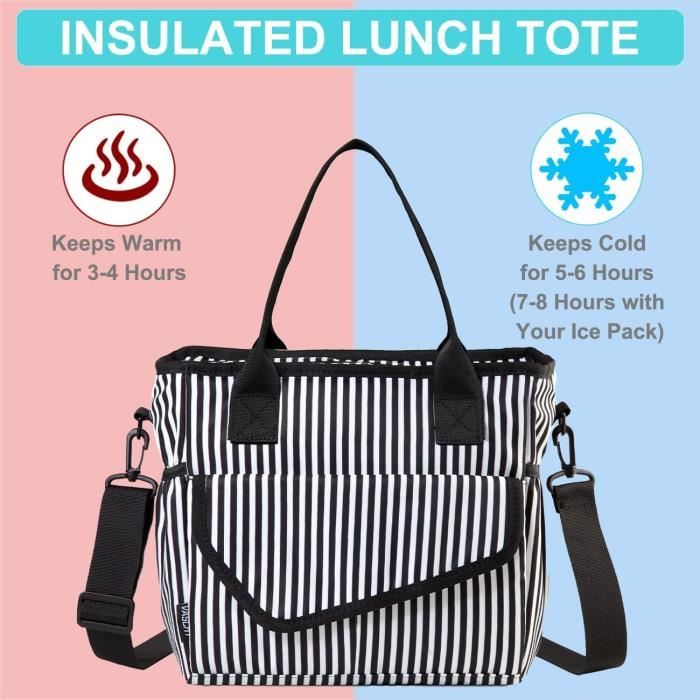 HSHRISH Sac Isotherme Repas Femme,12L Sac Lunch Isotherme Avec